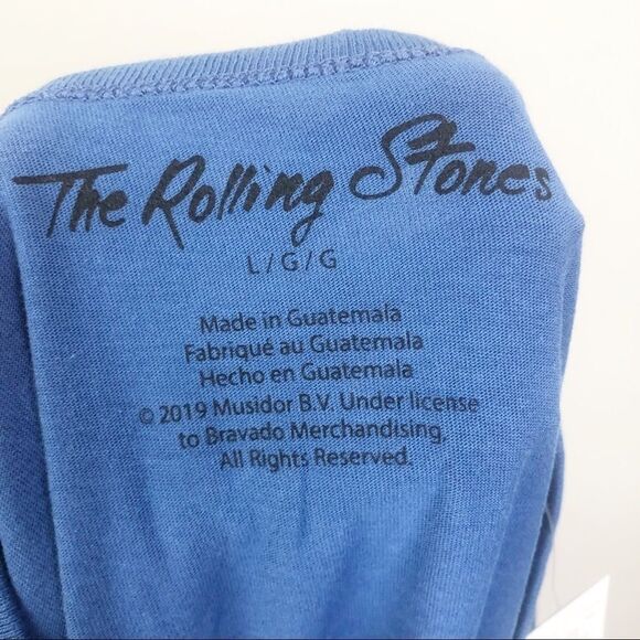 THE ROLLING STONES | Blue American Flag Themed Tee NEW Women’s Size Small - Picture 8 of 9